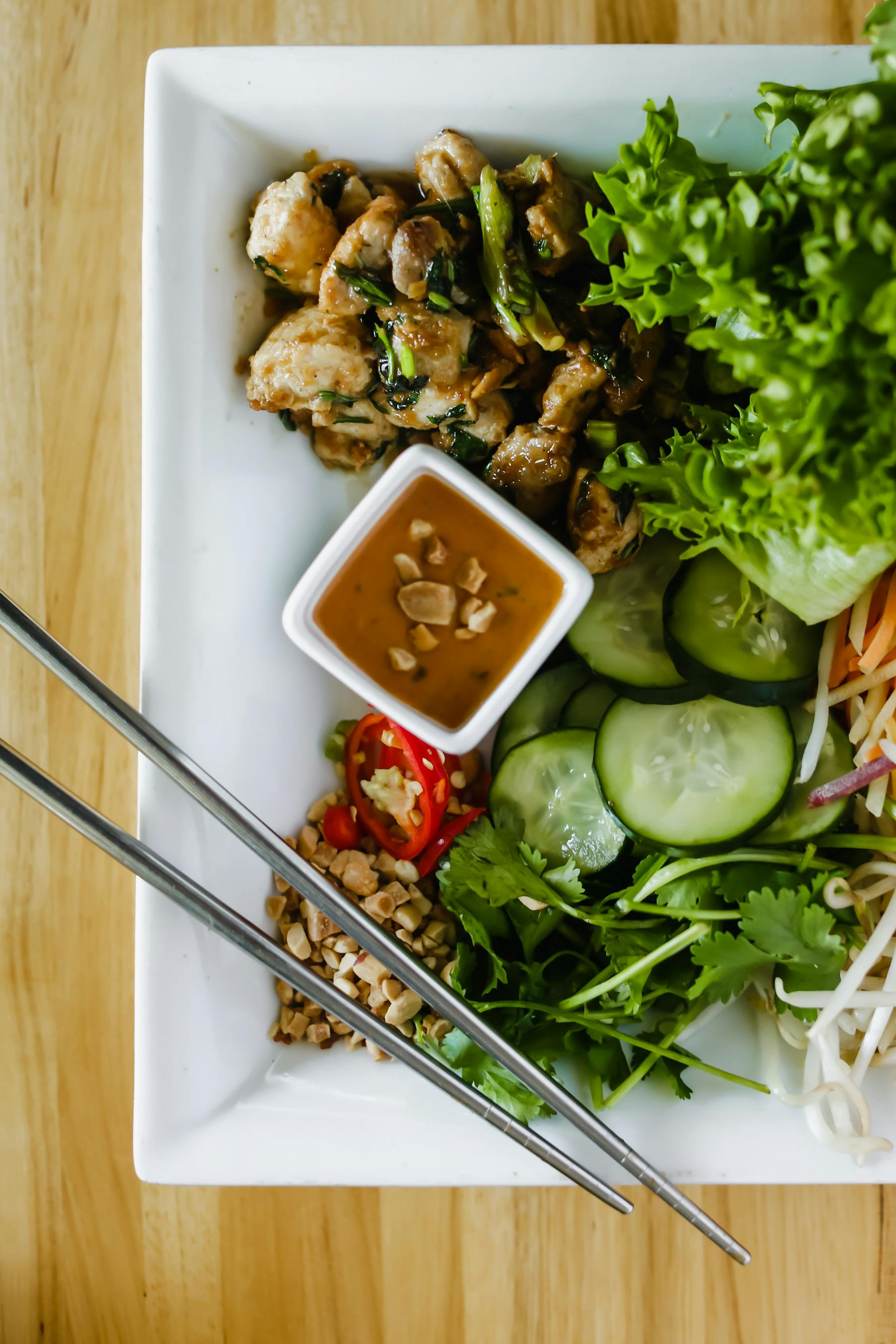 a bunch of food on a table